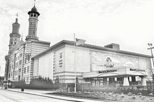 Murat Shriners Centre in Grayscale