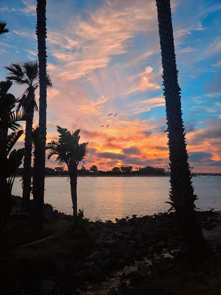 Sunset Paints the Sky in Fire Print