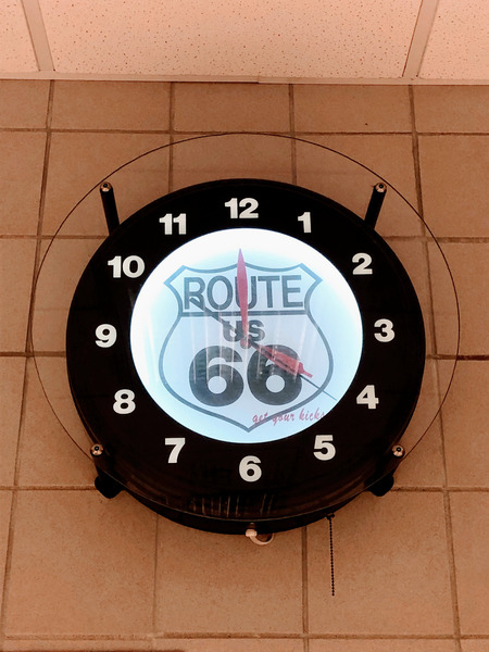 Route 66 Clock Print