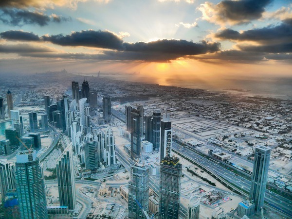 Rays of Heaven on Dubai Print