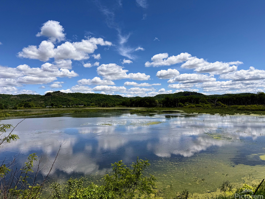 Cloud Watching by the Lake  Print