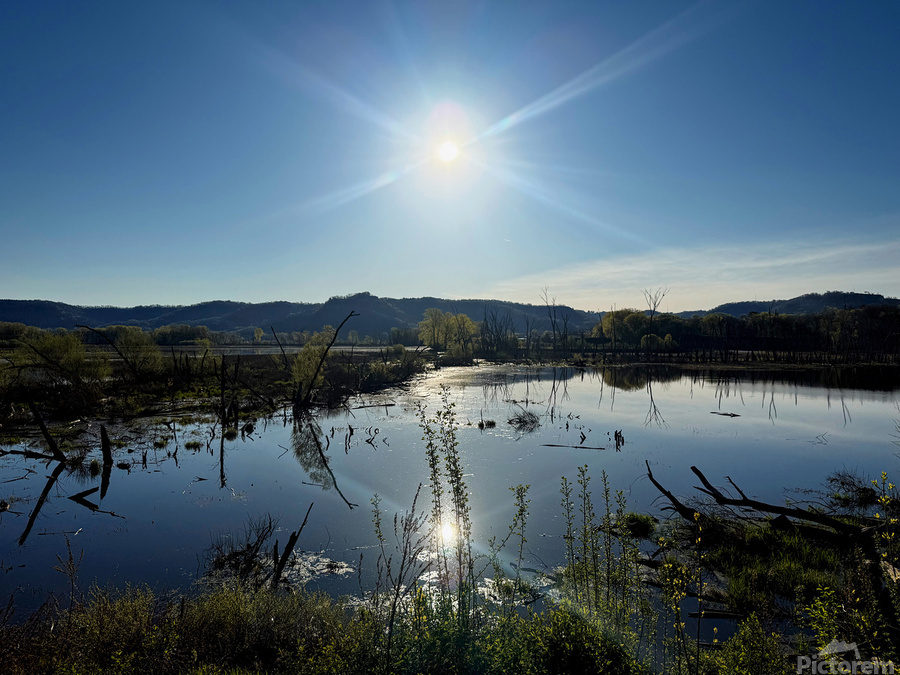 Reflections of La Crosse 2B- Reflecting the brilliance of a new day  Print