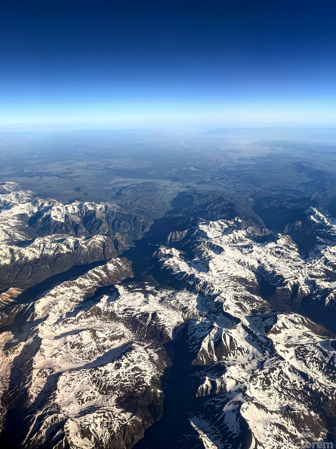 Snowcapped Mountains  of Utah: Where Earth Breathes Sky  Print