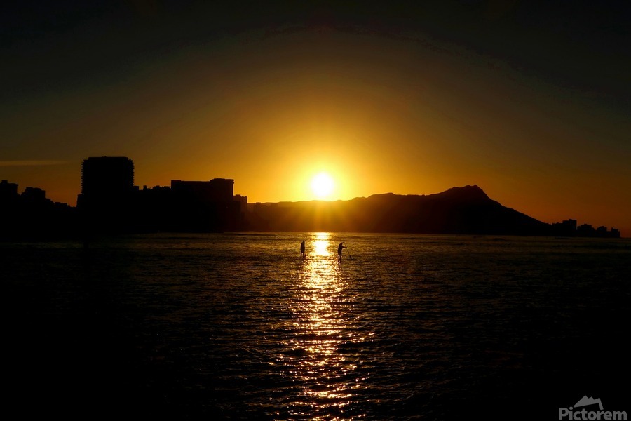 Paddle Board Sunrise  Print