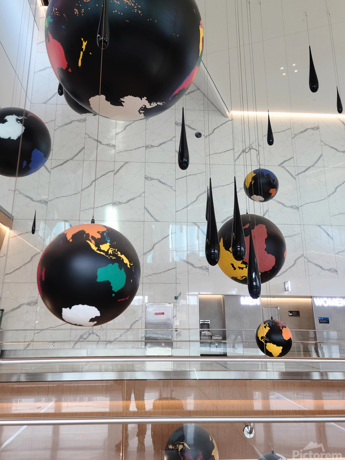 Hanging Worlds - LaGuardia Installation  Print