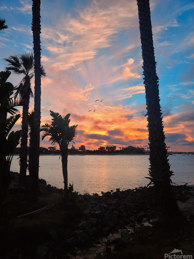 Sunset Paints the Sky in Fire  Print