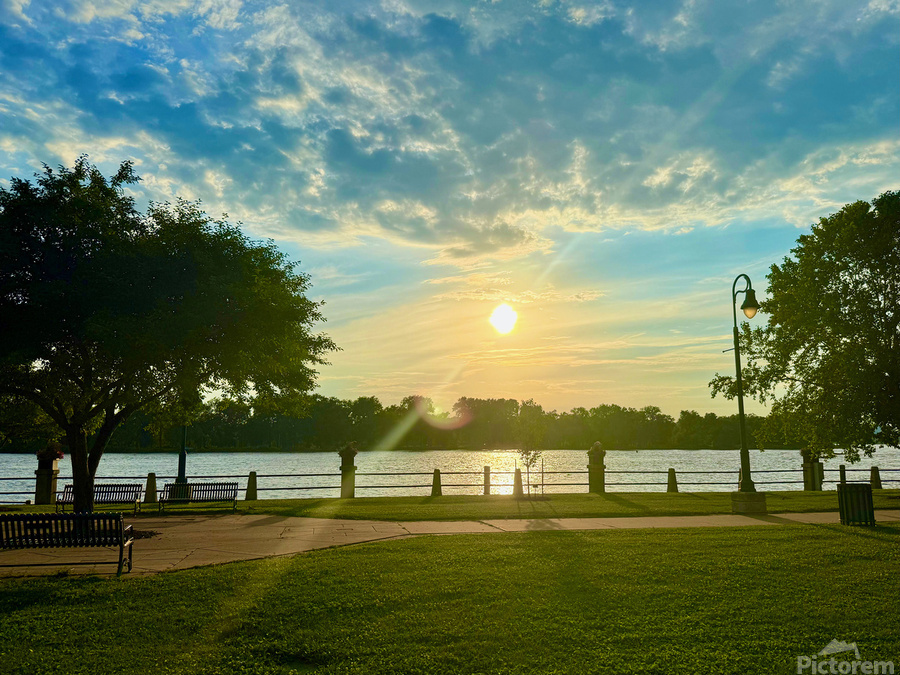 Sunset Reflections from the Quiet Side of the World  Print