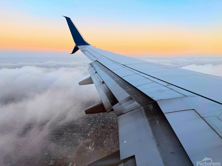 Above the Bay of SanFran– A Quiet Drift at Dusk - Spring 2025  Print