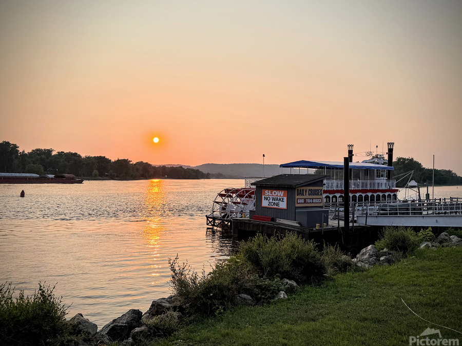 Evening Harbor: A Moment to Drift  Print