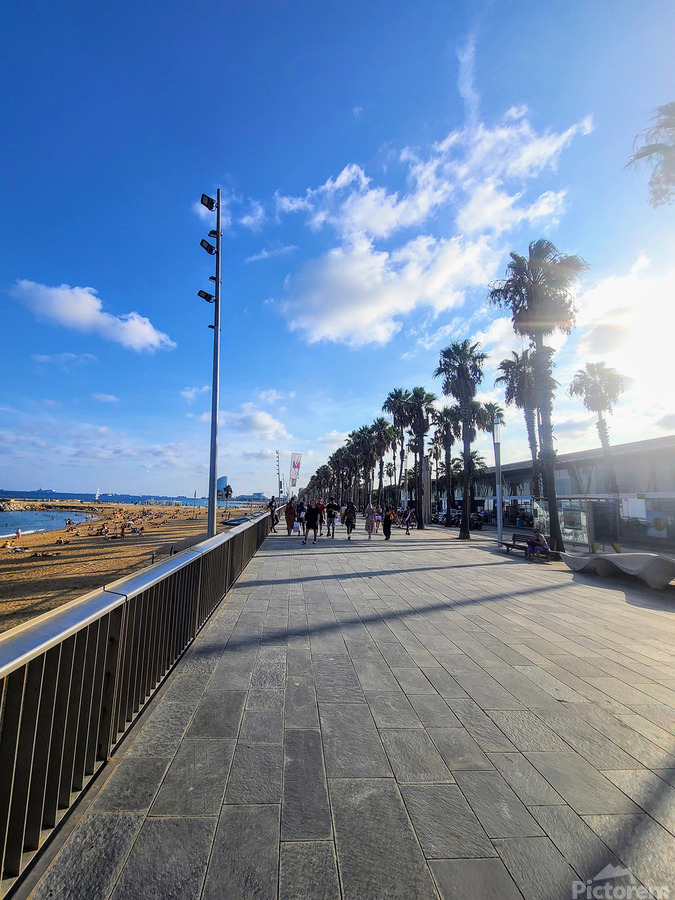 Barcelona Beach: Steps Toward Solace  Print