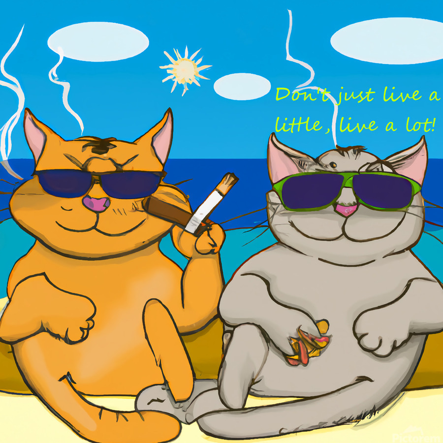 BadCatz Beach Bums 1A  Print