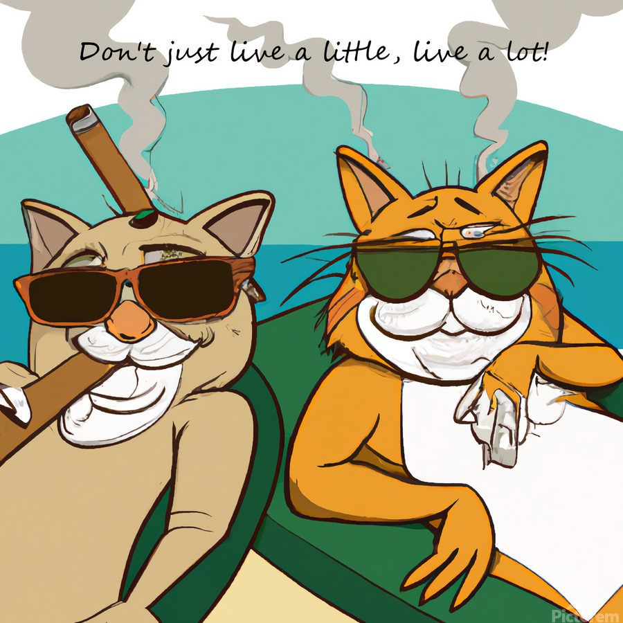 BadCatz Beach Bums 1B  Print