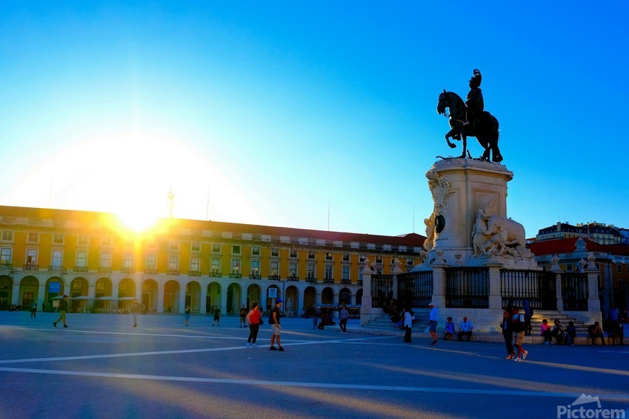 Charging into the Sunset at Riverfront Square  Print