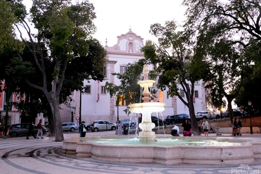 Lisbon Water Fountain 2  Print