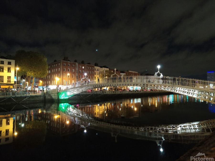Dublin Dreams along River Quay 1C  Print
