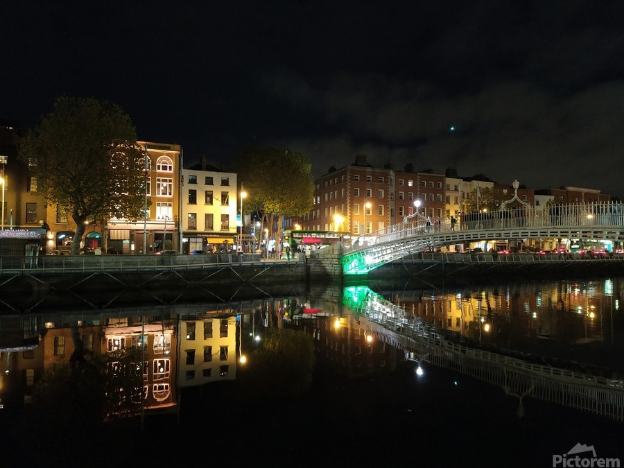 Dublin Dreams along River Quay 1  Print