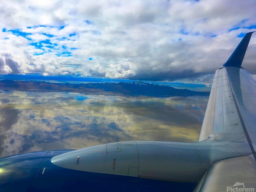 Reflections Over Great Salt Lake   Print