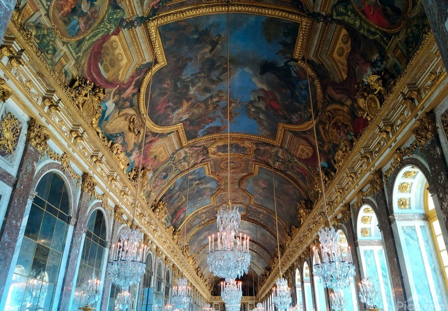 Palace of Versailles -- Hall of Mirrors  Print
