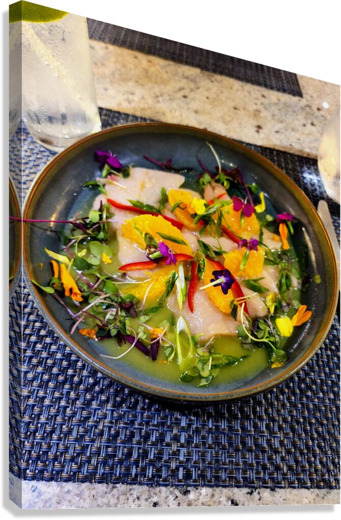 Tidal Hamachi Crudo Ceviche  Canvas Print