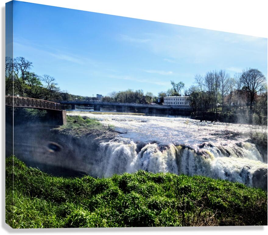 From the Edge: Serenity Meets Momentum at Paterson Great Falls Canvas Print