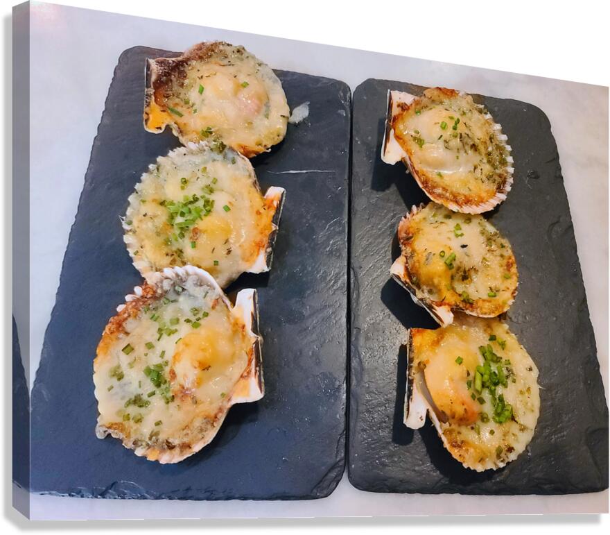 Coastal Ember and the Warm Glow of a Perfectly Baked Shell Canvas Print