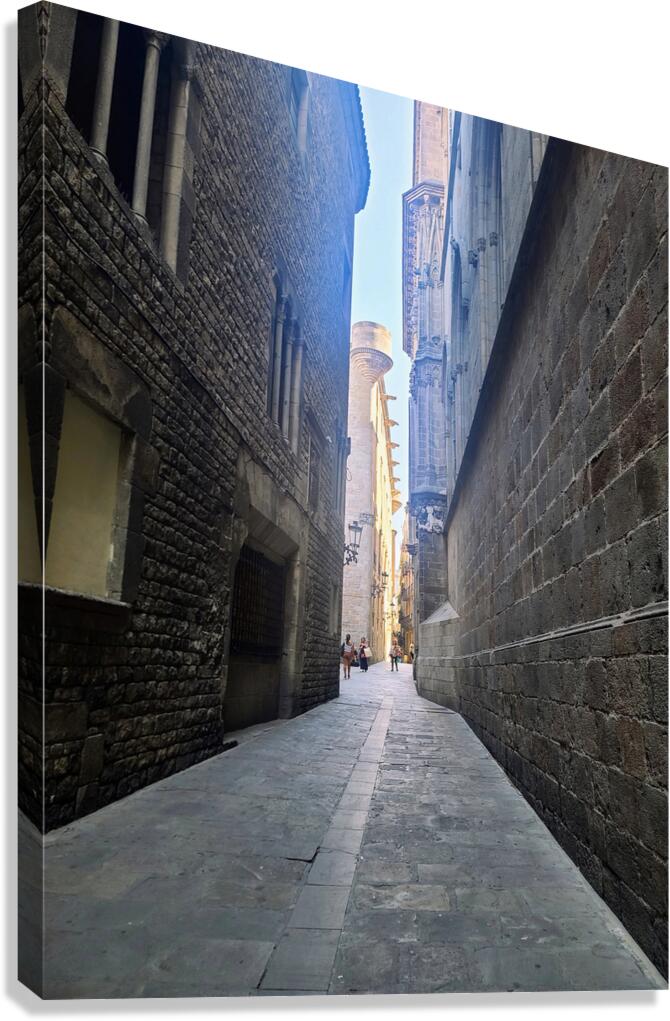 Streets of Barcelona: The Path of Quiet Stories Canvas Print