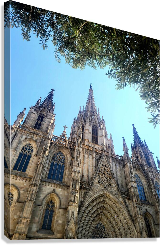Gothic Roots Olive Crowns: The Cathedral at an Angle of Awe Canvas Print