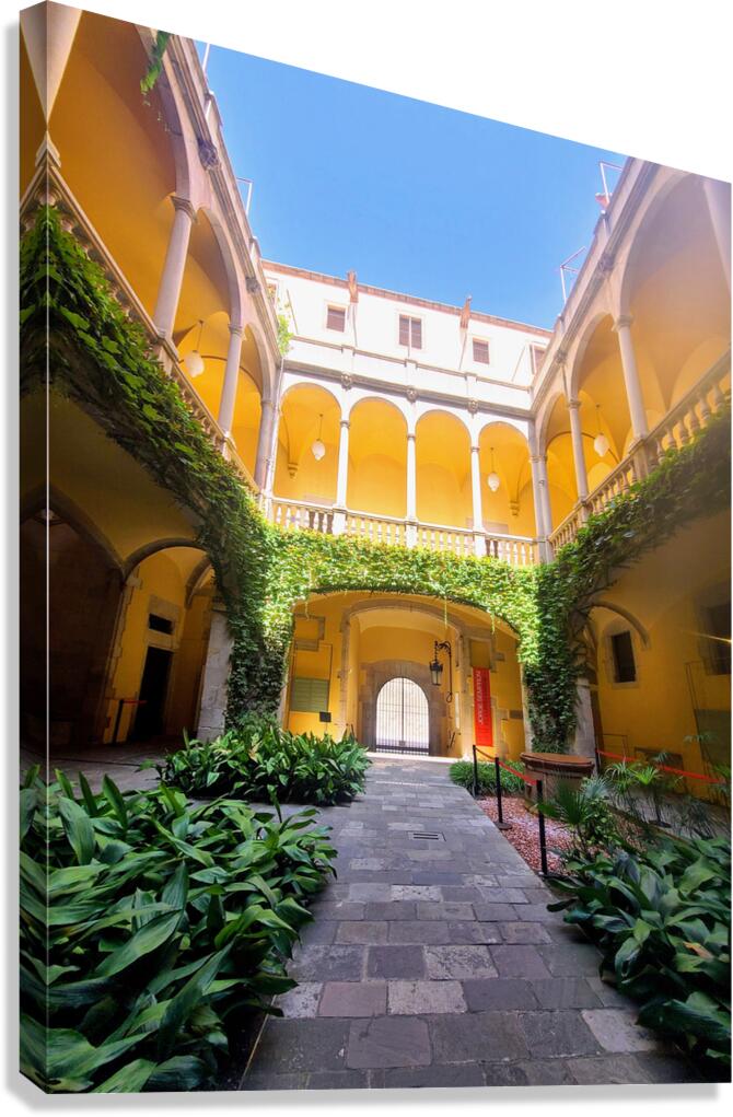 Courtyard of Legacy: Archives of  the Crown of Aragon Canvas Print