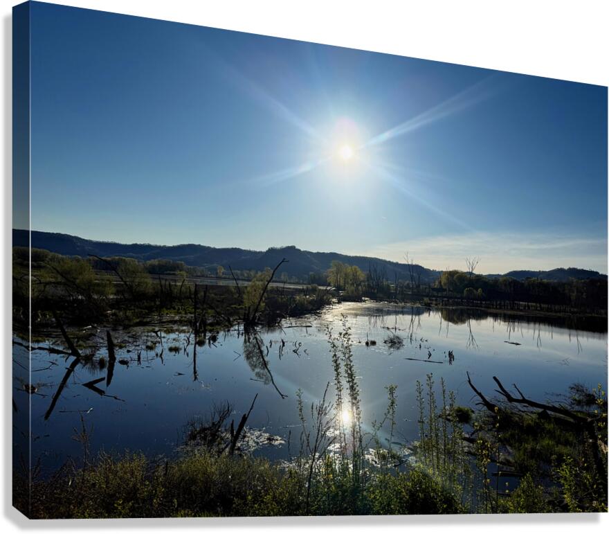 Reflections of La Crosse 2B- Reflecting the brilliance of a new day Canvas Print