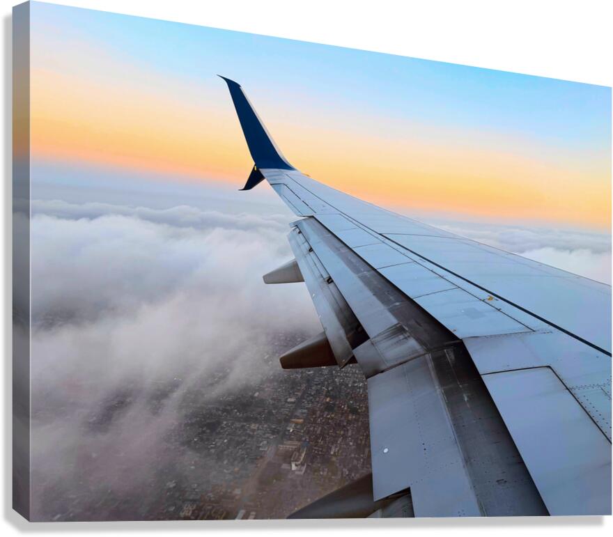 Above the Bay of SanFran– A Quiet Drift at Dusk - Spring 2025 Canvas Print