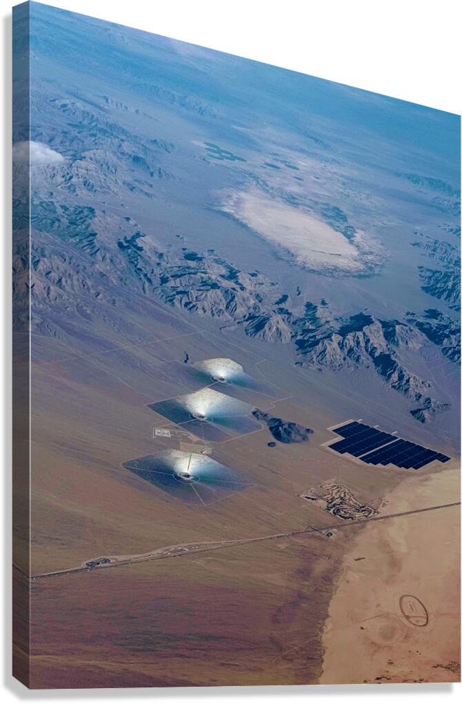 Mirrors of the Sun: Ivanpah’s Desert Prism Canvas Print