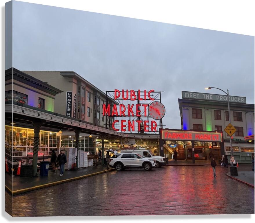 Rain on Pike Canvas Print