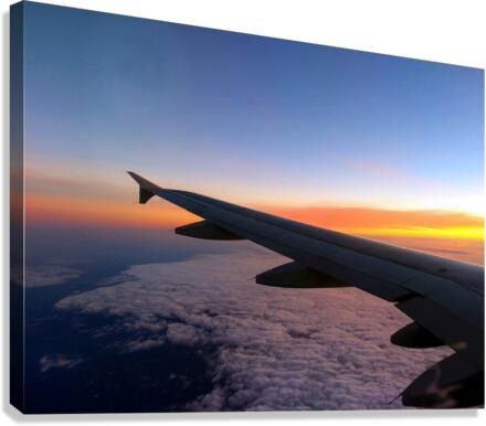 Flying into the Sunset 3 Canvas Print