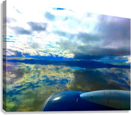 Reflections Over Great Salt Lake  2 Canvas Print