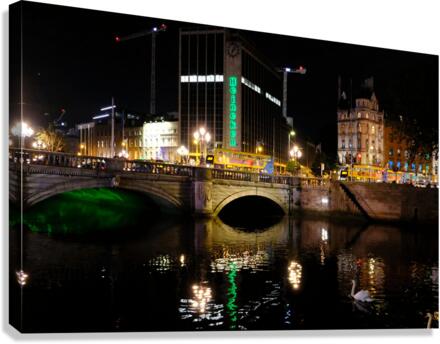 Dublin Dreams along River Quay 3 Canvas Print