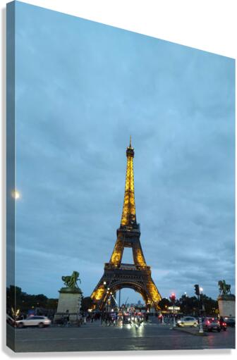 Eiffel Tower at Night 1 Canvas Print