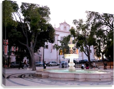 Lisbon Water Fountain 2 Canvas Print