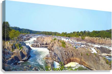 Great Falls Park Panoramic Canvas Print