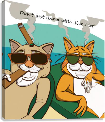 BadCatz Beach Bums 1B Canvas Print