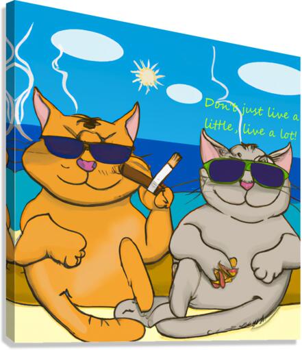 BadCatz Beach Bums 1A Canvas Print