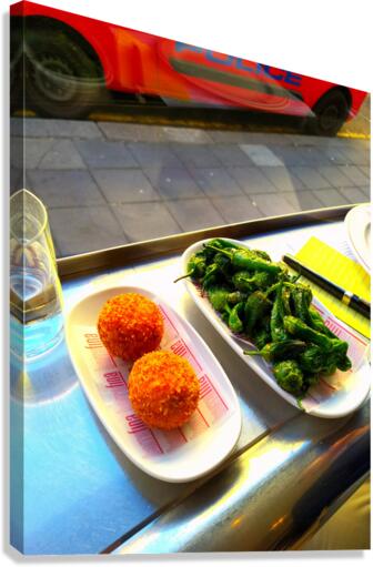 Bunuelas de Bacalao and Pimientos de Padron at Barrafina Canvas Print