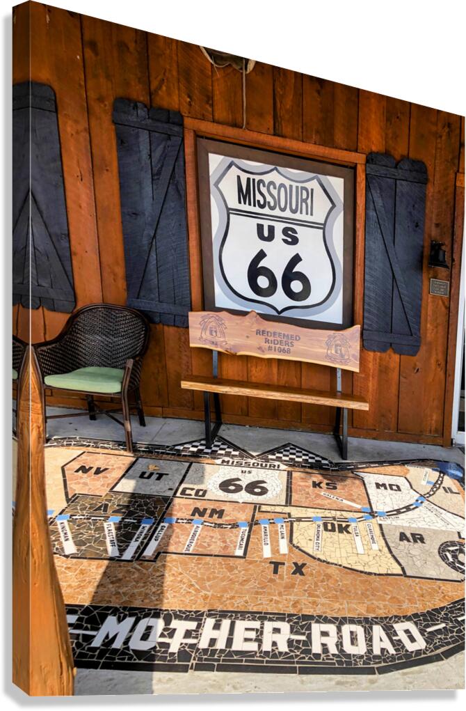 Mosaic Tribute to Route 66 Canvas Print