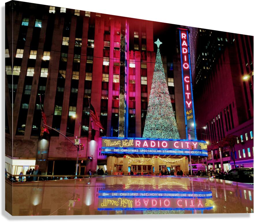 NYC Reflections of Radio City Music Hall  Canvas Print