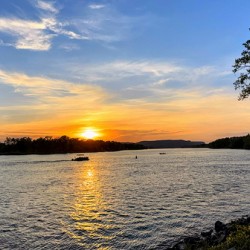 “When the River Dreams” Sunsets in La Crosse Panoramic 2