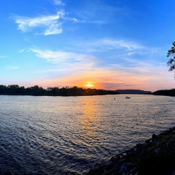 “When the River Dreams” Sunsets in La Crosse Panoramic 1