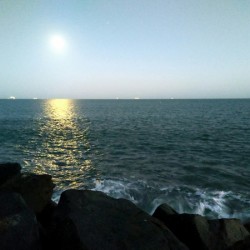 Reflections of the Moon at Poolbeg 2