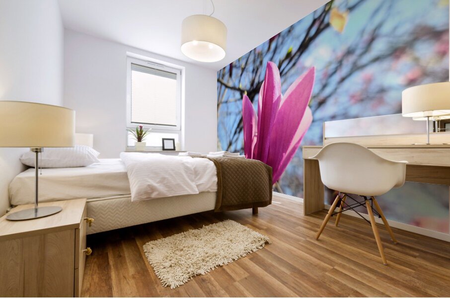 Magnolia Spring Bloom with Buds Mural print