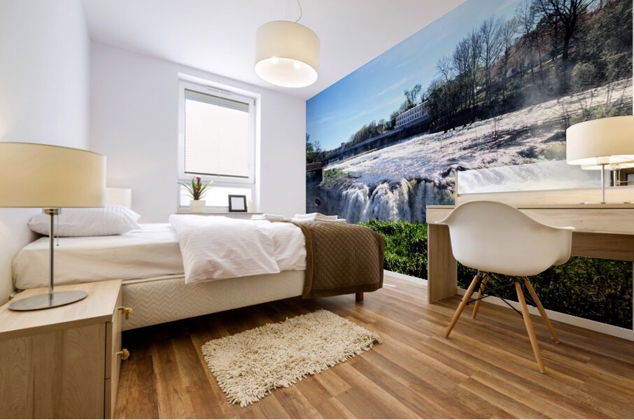 From the Edge: Serenity Meets Momentum at Paterson Great Falls Mural print