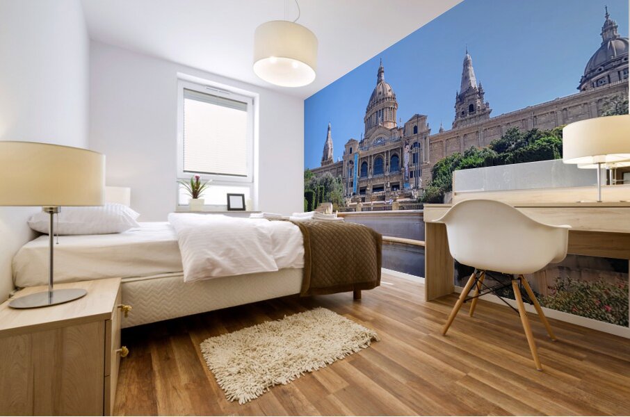 Museum of Catalan Visual Arts: Barcelona’s Time-Sculpted Crown Mural print