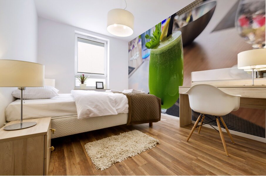 The Emerald Pour Mural print